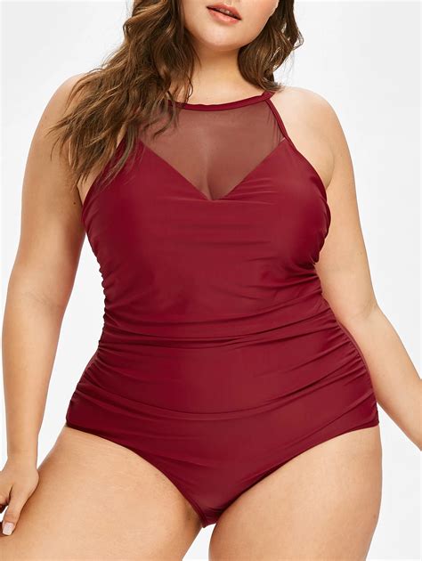 2018 Summer One Piece Swimsuit Women Plus Size 4xl Swimsuit Tummy