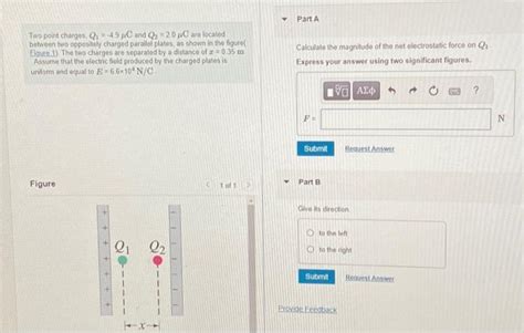 Solved Two Point Charges Q1−49μc And Q220μc Are Localed