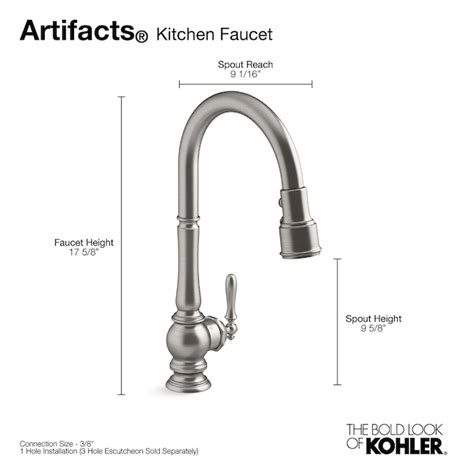 Kohler Artifacts Vibrant Polished Nickel Single Handle Touchless Pull Down Kitchen Faucet With