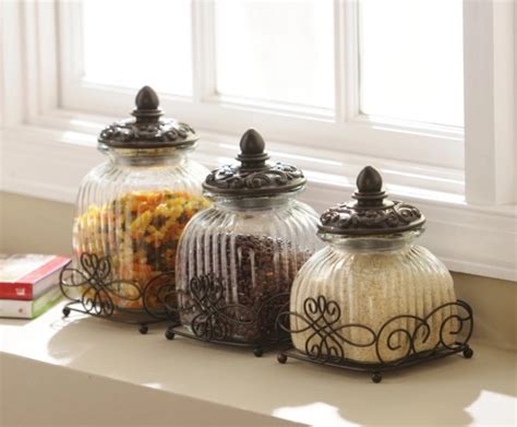 Decorative Glass Kitchen Canisters Glass Designs