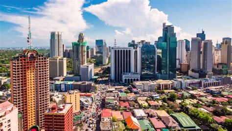 Manila, Philippines - April 17, 2017: Dramatic Sky Over Makati City In ...