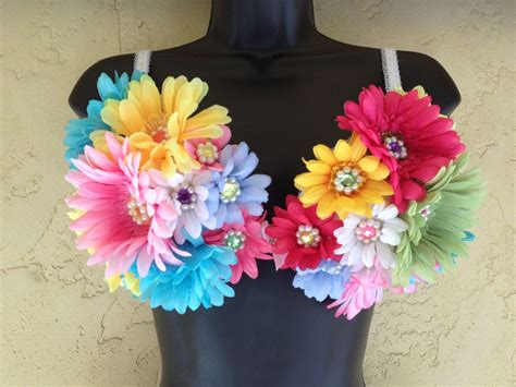 Edc Daisy Flower Bra By Prettygirldancewear On Etsy 7000 Edc