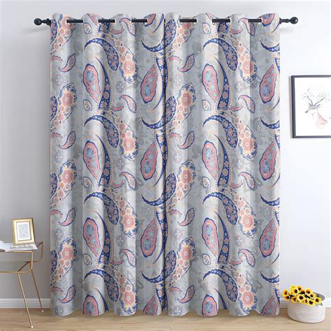 Amazon Wanjv Paisley Curtains For Bedroom Living Room Vintage