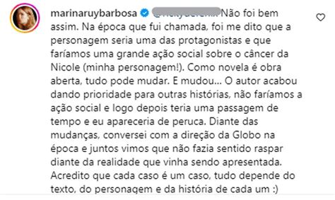 Marina Ruy Barbosa P E Um Fim Em Pol Mica E Revela Por Que N O Raspou O