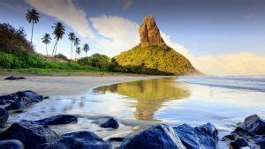 Conceicao Beach With Morro Pico Mountain In The Background Fernando De