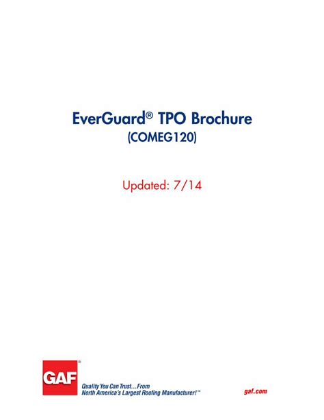 Pdf Everguard Tpo Brochure Buildsite