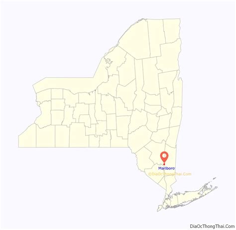 Map of Marlboro CDP, New York