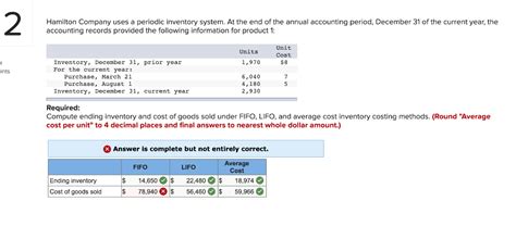 Solved Hamilton Company Uses A Periodic Inventory System At Chegg