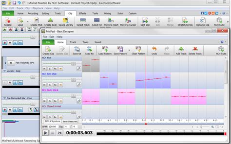 MixPad Multitrack Recording Software For Sound Mixing And Music