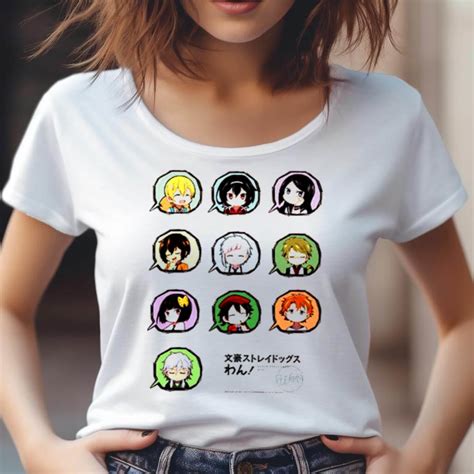 Armed Detective Agency Characters In Bubbles Shirt - Hersmiles