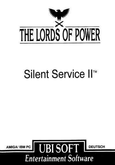 Silent Service 2 Commodore Amiga Manual