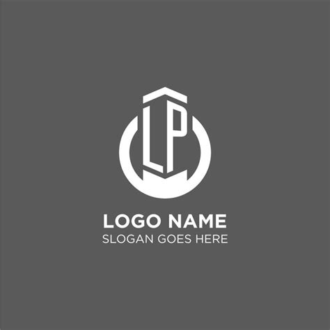 Initial Lp Circle Round Line Logo Abstract Company Logo Design Ideas