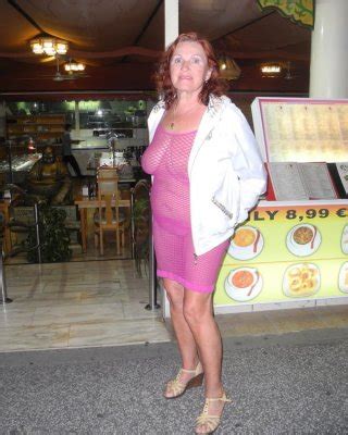 Hot Granny Flashing In Purple See Thru Mesh Dress Porn Pictures XXX