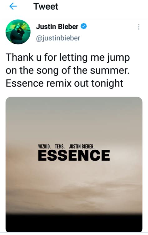 WizKid Drops 'Essence' Remix Feat. Justin Bieber & Tems - Music/Radio ...