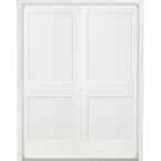 Steves Sons 60 In X 80 In 2 Panel Square Shaker White Primed Solid