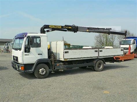 Man 10 224 4x2 Flatbed And Crane Palfinger Pk 7501 2000 Truck Mounted