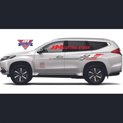 Jual Stiker Mobil Pajero Sport Cutting Stiker Body Samping Mobil Pajero