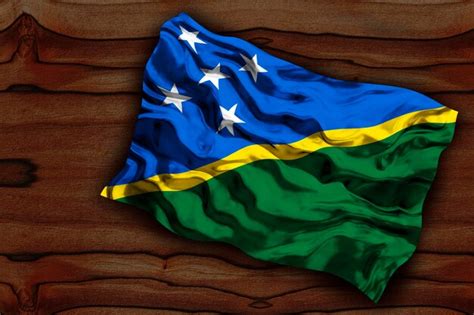 Premium Photo National Flag Of Solomon Islands Background With Flag