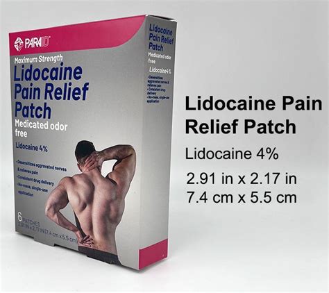 Mens Lidocaine Pain Relief Patch With Menthol Mens Pain Relief