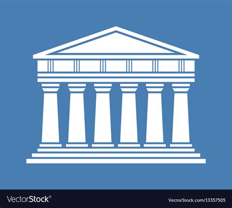 Architecture Greek Temple Icon Royalty Free Vector Image