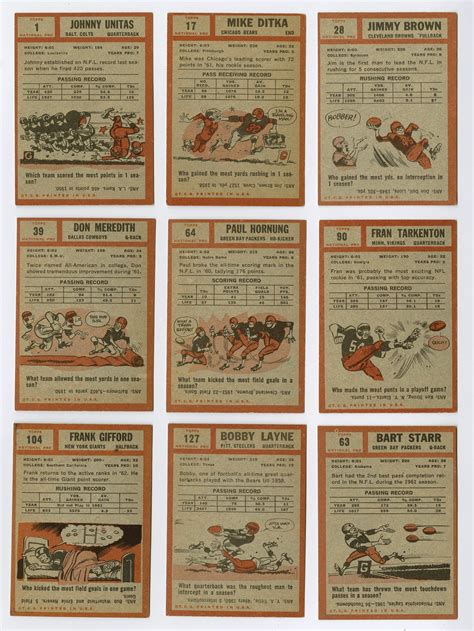 Lot Detail Topps Football Complete Set Of Cards