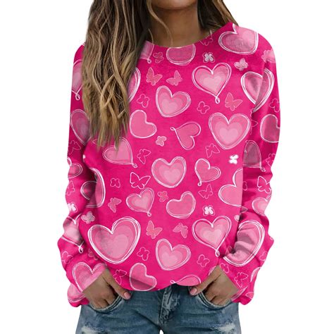 Dengdeng Valentine S Day Womens Plus Size Sweatshirt Christmas Love