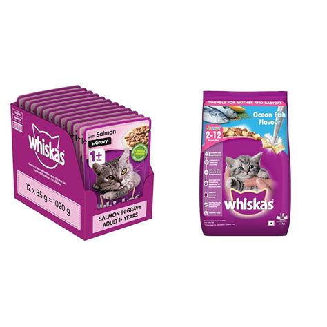 Whiskas Wet Food For Adult Cats Years Salmon In Gravy Flavour