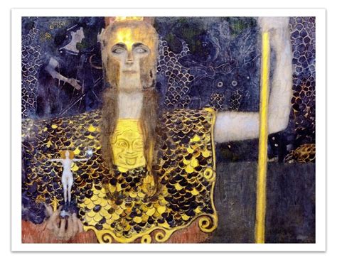 gustav klimt pallas athena  vintage painting poster unframed