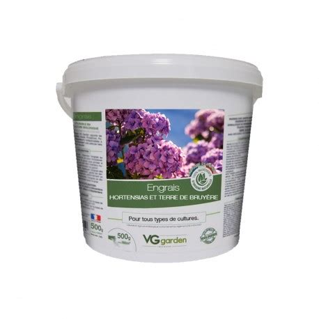 Engrais pour hortensias et terre de bruyère 500g VG Garden