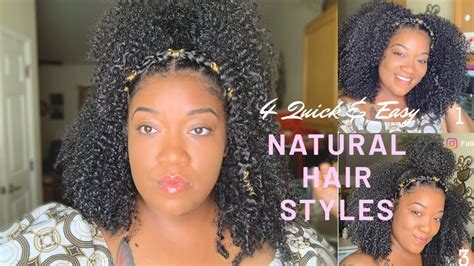 4 Easy Natural Hairstyles For Natural Hair Youtube