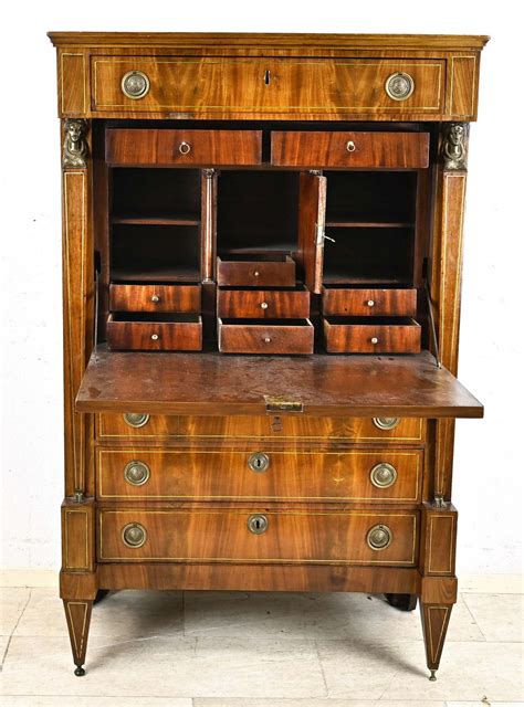 Mahonie Secretaire Lot Detail Twents Veilinghuis