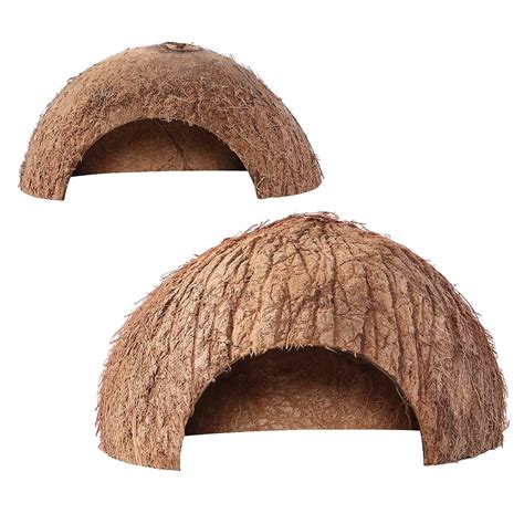 Buy Popetpop Coconut Shell Natural Hut Reptile Hideouts Hermit Crab