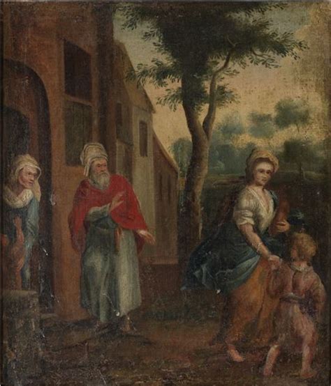 Flemish School 18th Century Fördrivandet av Hagar och Ismael MutualArt