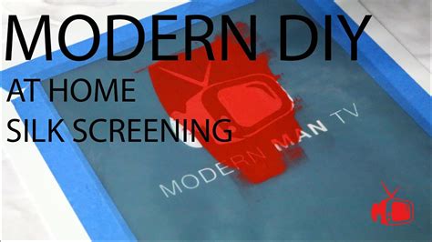 Modern Diy I At Home Silk Screening Tutorial Youtube