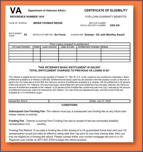 Va Loan Eligibility Certificate - Form : Resume Examples #yKVBb7qRVM