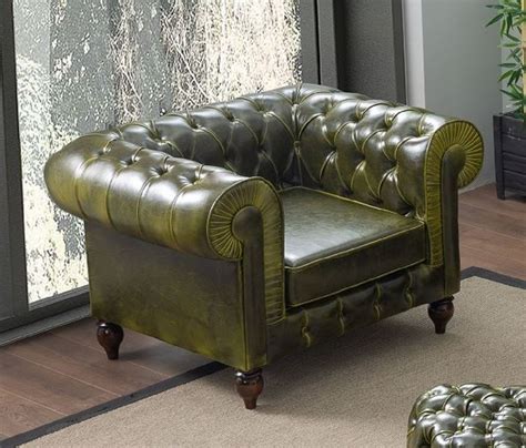 Requirements Inland Demon Play Fauteuil Chesterfield Cuir Vert Module