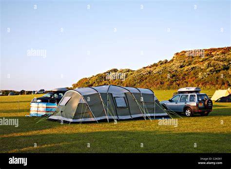 Carreglwyd Camping & Caravan Park, Port Eynon, Gower, Wales Stock Photo - Alamy