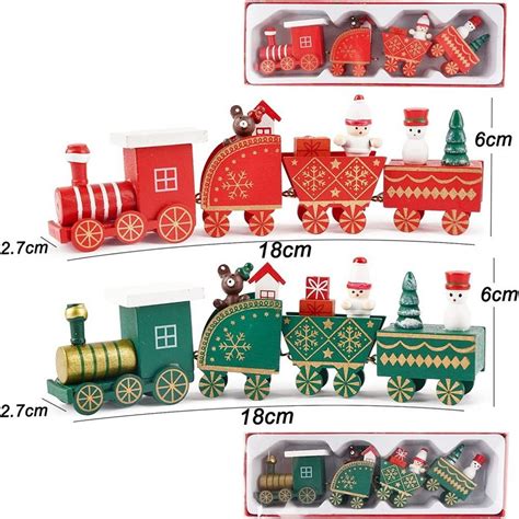 Fortunesn Dekoobjekt 2 Stücke Weihnachten Zug Deko Weihachtszug Mini