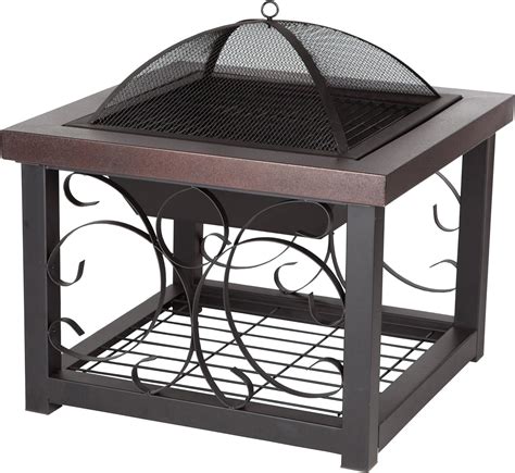 Amazon Fire Sense 61331 Fire Pit Cocktail Square Table Wood