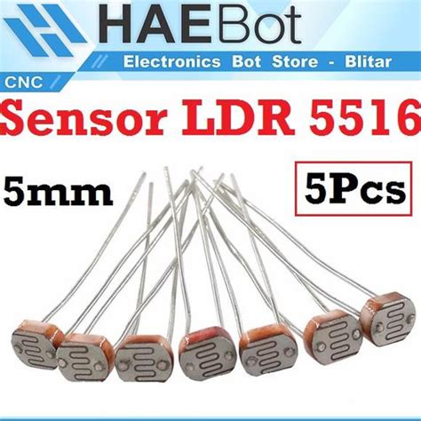 Jual HAEBOT Sensor Cahaya Light Dependent Resistor LDR 5mm Sensor