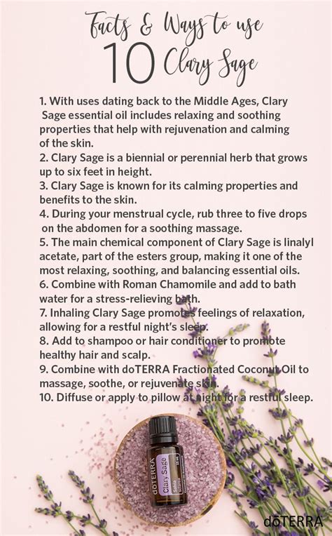 Clary Sage Oil Uses And Benefits Dōterra Essential Oils Clary Sage Essential Oil Clary Sage