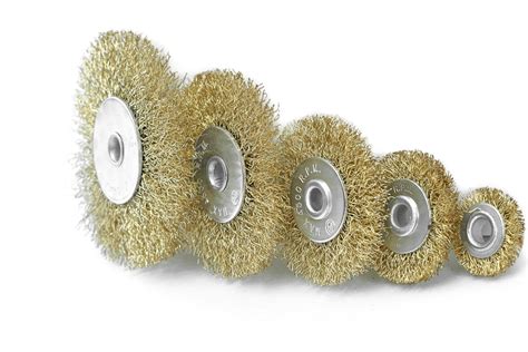 Набор щеток-крацовок со шпильками 5 шт, плоские 25, 38, 50, 63, 75 мм ...