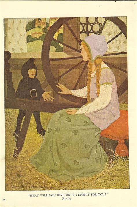 Antique Rumpelstiltskin Print Childrens Fairy Tale Illustrated By