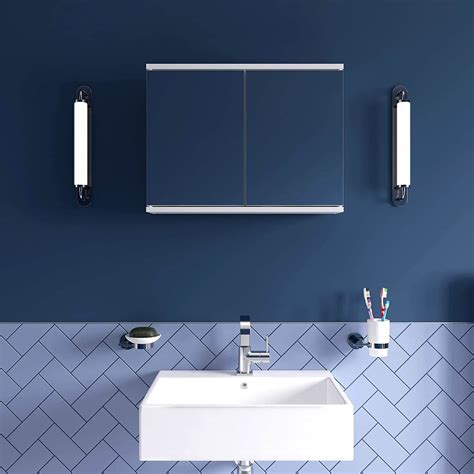 Croydex Simplicity Self Assembly White Door Mirror Cabinet