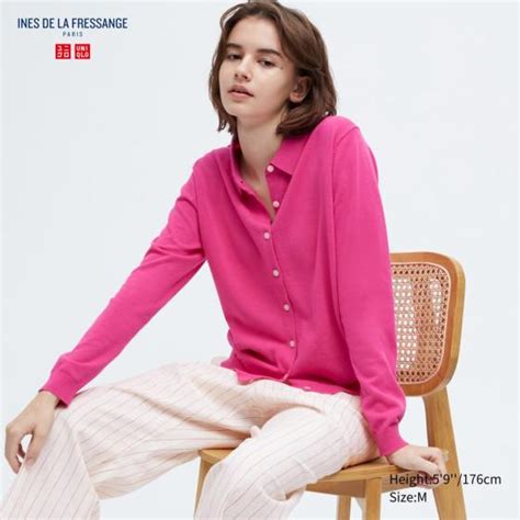 女裝 Ines De La Fressange 針織polo開襟外套長袖 Uniqlo 比價 Uq 搜尋