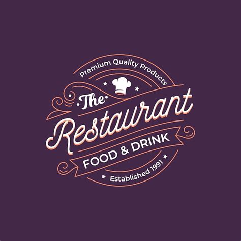 Premium Vector Retro Restaurant Logo