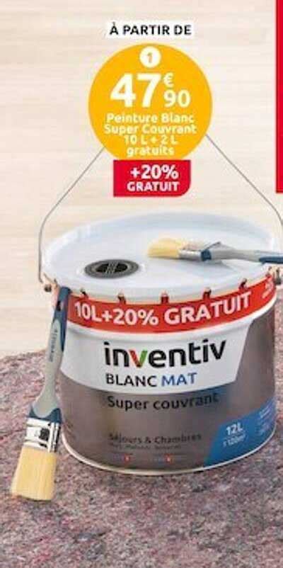 Promo Peinture Blanc Super Couvrant Mat L L Gratuits Inventiv