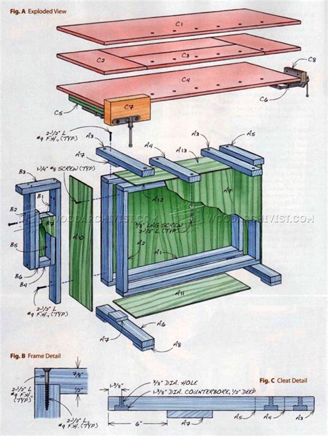 Small Workbench Plans • WoodArchivist