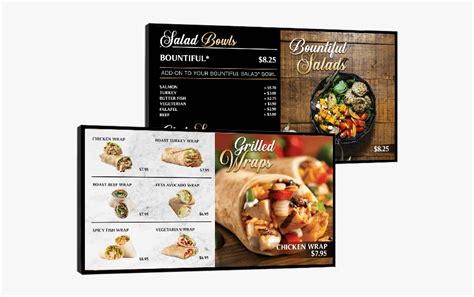 Digital Signage Menu Board, HD Png Download - kindpng