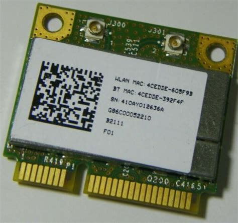 Toshiba G86C00052210 Broadcom BCM94313HMGB 802 11B G N WLAN Bluetooth